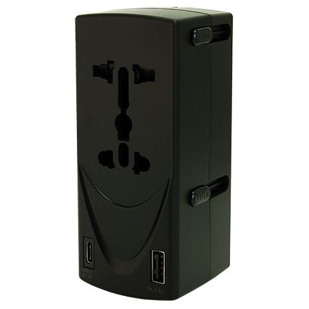 雙插座萬國旅行轉換充電器 - Type C 雙插座萬國旅行充電插頭