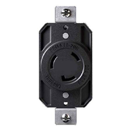 20A NEMA L6-20R 工業鎖式插座 - NEMA 20A 2極3線接地交流鎖定型插座