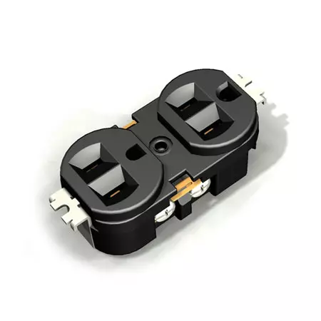 15A NEMA 5-15R 橢圓形雙插座 - NEMA 15A 雙位DIY插座照片