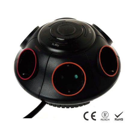 德式6孔主從裝置插座 - 節能插座