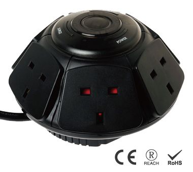 英式6孔主從裝置插座 - 節能插座