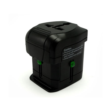 雙USB 旅行充電轉換插座產品正面照