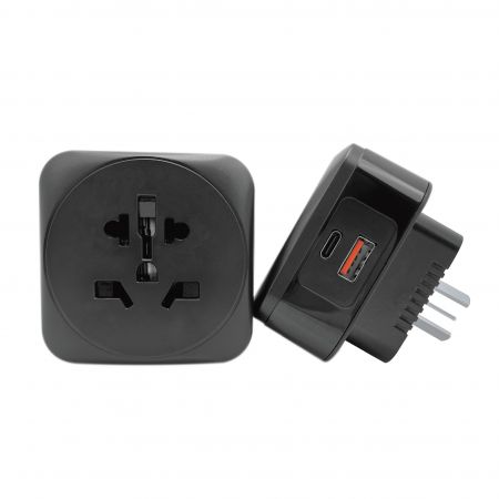 20W PD/QC 3.0 多國轉中國八字型扁腳快充充電器 - 萬國轉中國八字型扁腳20W快速充電插頭