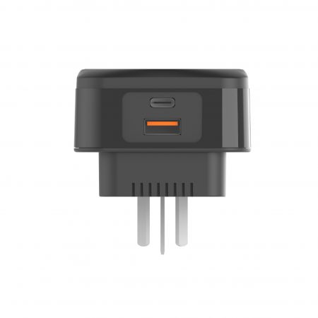 多國插座面轉中國八字型扁腳快速充電轉接插頭