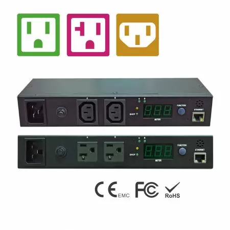 NEMA/IEC 2 孔遠端機架式電源分配器 - NEMA / IEC 智能遠端控制電源PDU
